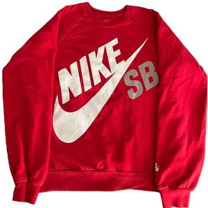Nike SB Oversize "Swoosh" Graphic Mens Medium Crewneck Long Sleeve Sweatshirt